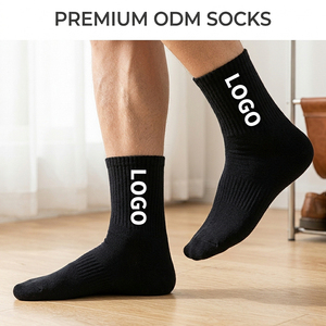 Custom Ankle <b>Sports</b> Compression <b>Socks</b> White Cotton Breathable Sweat-Absorbent Knitted Logo Cuff for Basketball Adults Autumn - Product Image 5