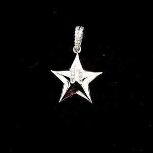 Colgante de Moissanita Estrella, Corte Brillante Redondo, Chapado en Oro Rosa, Joyería de Aleación, Regalo - Product Image 3