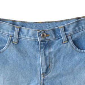 High Quality Canvas Denim Shorts Fashion High Waist Blue <b>Jeans</b> Casual Pants Elastic Waist <b>Drawstring</b> <b>Men</b> Quick Dry 180g Woven - Product Image 5