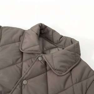 Dames casual gewatteerde jas korte lengte ruitpatroon herfst winter bovenkleding - Product Image 2