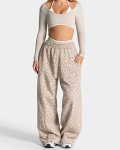 <b>Drawstring</b> Waist Latest Style Joggers Gym Wear Solid Color Outdoor Wear Baggy Sweat Pant Women Straight Leg Women <b>Trousers</b> - Product Image 3