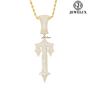 Premium Iced Out <b>Cross</b> Pendant Necklace 18K Gold Plated Moissanite Hip Hop Style Unisex Cuban <b>Chain</b> Jewelry For Export - Product Image 5