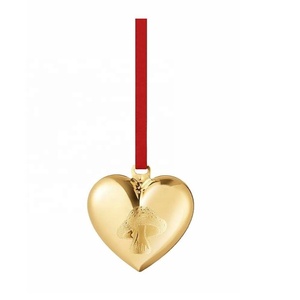 Ornement d'arbre de Noël en laiton doré de haute qualité arbre de Noël suspendu cloche en laiton étoile décorative décor d'arbre de Noël - Product Image 1