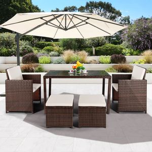 Set di Tavolo e Sedie da Esterno per Arredamento da Giardino - Product Image 1