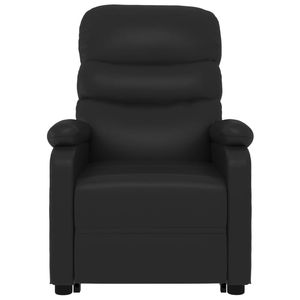 Sillón Reclinable Negro de Piel Sintética, 100% Poliéster con Hierro y Madera de Álamo, Silla Cómoda - Product Image 5