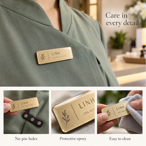 Placa de Identificación Personalizada para Empleados de Oficina, Insignia de Metal Personalizada con Logotipo, Venta al Por Mayor OEM - Product Image 5