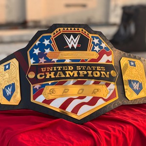 Ceintures de championnat de lutte mondiale poids lourd des États-Unis personnalisées, taille adulte, plaques en métal zinc, sangle en cuir 4 mm, titre - Product Image 6