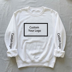 Custom Logo Unisex Crew Neck Sweatshirt Premium Cotton Fleece Oversized <b>Pullover</b> Streetwear Sweatshirt Wholesale - Product Image 4