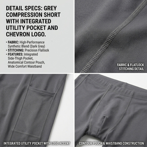 Shorts de sport pour hommes, bas de compression, haute élasticité, couche de base performante, respirants, pour la course et l'entraînement - Product Image 6