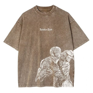 T-shirt en coton bleu marine surdimensionné pour homme avec imprimé toile d'araignée sur le devant, col rond, manches courtes, style streetwear, coupe jersey - Product Image 5