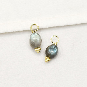 Pendentif en labradorite, petite pierre précieuse, charme artisanal, pendentif à trois pierres, cadeau pour femme - Product Image 1