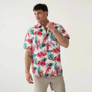 Nouvelles chemises hawaïennes pour hommes, fermeture à boutons, respirantes, écologiques, séchage rapide, 100% soie, chemises de plage pour hommes - Product Image 4