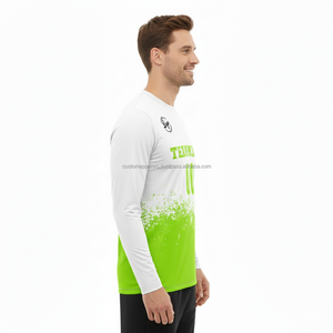 T-shirt à manches longues personnalisé par sublimation, vêtement de performance respirant pour les commandes en gros - Product Image 5