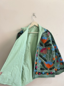 Chaqueta estilo bohemio indio de tela de algodón TNT Suzani para mujer, chaqueta transpirable - Product Image 5