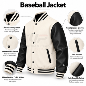 Chaqueta Deportiva de Béisbol con Tela Resistente, Ajuste Cómodo y Estilo Clásico Diseñada para Uso Casual y Diario - Product Image 6