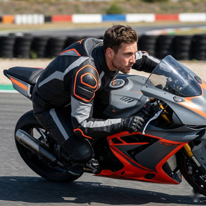 Custom <b>Biker</b> Leather <b>Jacket</b> Men's Motorcycle Racing | Motorbike Auto Racing Wear Online Sale - Product Image 3