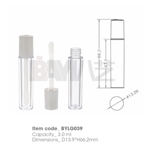 Conteneur transparent en plastique de 3,0 ml pour brillant à lèvres avec bouchon à vis, emballage cosmétique vide pour maquillage - Product Image 1