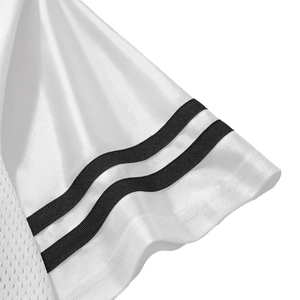 เสื้อยืดคอกว้างลายทางสีสันสไตล์เรโทร แขนสั้น ทรงยุโรปอเมริกัน ผ้าตาข่ายติดเทป น้ำหนัก 250 กรัม ทรงโอเวอร์ไซส์ - Product Image 5