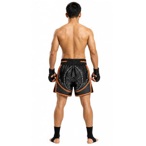 Pantalones Cortos de Muay Thai para Entrenamiento de Combate, Grappling, Artes Marciales, Kickboxing, Transpirables, Casuales, de Tela de Poliéster - Product Image 4