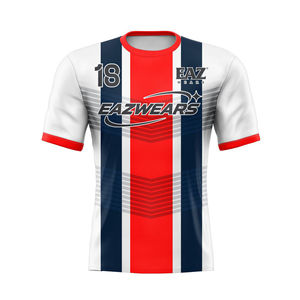 เสื้อฟุตบอลทีมกีฬา เสื้อแข่งขันแบบกำหนดเอง ชุดยูนิฟอร์มประสิทธิภาพสูง ระบายเหงื่อได้ดี โรงงานผู้ผลิต OEM ODM เสื้อฟุตบอล - Product Image 3