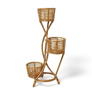 Best seller decorative flower <b>pot</b> display <b>stand</b> cheap cost natural cane rattan plant <b>stands</b> - Product Image 3
