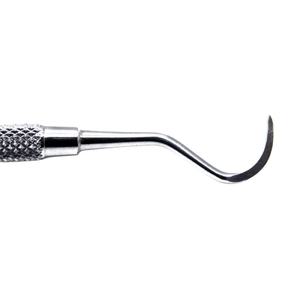 Instrumento Quirúrgico Dental Manual con Empuñadura Moleteada de Metal Plateado, Herramienta Clase I, Shuja Quirúrgica - Product Image 3