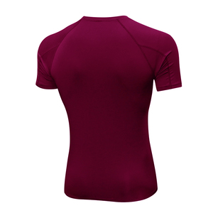 Wholesale <b>Men</b> Quick Dry Breathable <b>Compression</b> Shirt Short Sleeve Shirt Fitness Skin <b>Tight</b> Top - Product Image 2