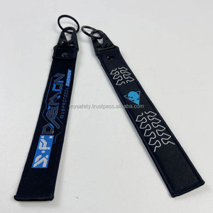 Porte-clés tissé personnalisé à faible MOQ, avec logo, bracelet en tissu, fermoir métallique et anneau porte-clés – Promotions en gros - Product Image 4