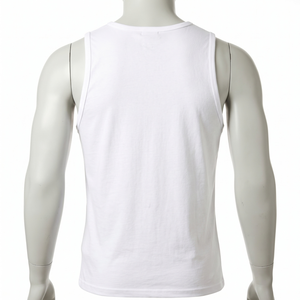 Camiseta sin mangas con logo personalizado al por mayor, transpirable, mezcla de algodón y poliéster, para correr, gimnasio, yoga, suministro OEM a granel - Product Image 3