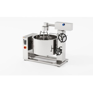 Olla de vapor encamisada con inducción rotativa Amicook 380V/440V, modelo elegante para preparación de alimentos, servicio de alimentos, cocina automatizada. - Product Image 1