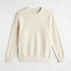 Sweat-shirt en coton écologique à col rond et manches longues, personnalisé avec logo, de haute qualité, pour hommes, sweat-shirts brodés en gros - Product Image 4