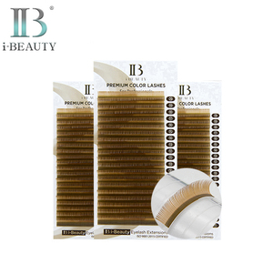 Extensiones de Pestañas i-Beauty - Pestañas de Color Premium Ib (Marrón Claro) individuales, Pestañas de Color de Alta Calidad de Corea del Sur - Product Image 1