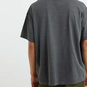 T-shirt ample pour homme et femme en coton biologique uni, manches courtes, style vintage, luxe, haute qualité - Product Image 5
