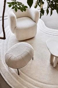 Tapis d'intérieur moderne en laine tuftée à la main, blanc ivoire uni, confortable, à poils longs, antidérapant, adapté aux animaux domestiques, taille personnalisable, idée cadeau - Product Image 5