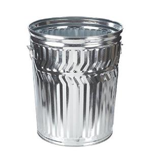 Corbeille à déchets en métal galvanisé faite à la main, tendance, écologique, portable, pour intérieur et extérieur, panier de rangement rond de haute qualité - Product Image 3