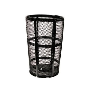 Contenedores de basura de malla de hierro negro que brindan una apariencia limpia y profesional que mejora la apariencia general de cualquier espacio - Product Image 1