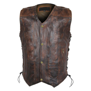 Chalecos de Motocicleta de Cuero Genuino Transpirables para Hombre, Color Personalizado, de Moda, para Carreras, de Buena Calidad - Product Image 3
