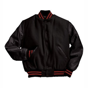 Blousons universitaires pour hommes avec logo personnalisé, nouveaux designs – Blouson universitaire uni en toile pour hommes, avec lettres brodées sur le devant – Vente en gros - Product Image 3