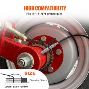 Lot de 2 raccords rapides haute pression 10000 PSI pour pistolet à graisse, avec embout de verrouillage à 3 griffes pour raccords Zerk, pour nettoyeur - Product Image 2