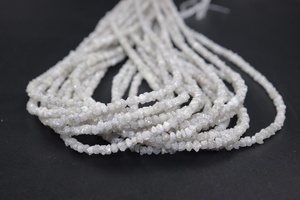 ลูกปัดเพชรสีขาวขนาด4.5มม. 16นิ้วลูกปัดเพชรหยาบปราศจากความขัดแย้งหินธรรมชาติสำหรับการทำเครื่องประดับ - Product Image 2