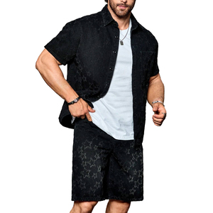 Men's Denim Shorts <b>Sets</b> High Quality Summer Casual Quick Dry Breathable <b>Knitted</b> Fabric Low Price Customized Color All Sizes - Product Image 3