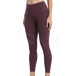 Elastic Waist Yoga <b>Leggings</b> Seamless Elastic Waist Women Yoga <b>Leggings</b> Light Weight Solid Color Women <b>Legging</b> For Adults - Product Image 3