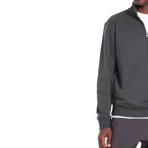 Latest Design <b>Men's</b> High Quality 100% Cotton Fleece Embroidered Pullover Top Winter <b>Half</b> <b>Zip</b> Solid Hoodies <b>Sweatshirts</b> - Product Image 4