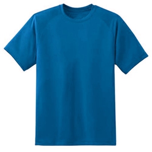 T-shirt uni à col rond pour homme en polyester/coton, respirant, écologique, décontracté, confortable, à porter au quotidien - Product Image 2