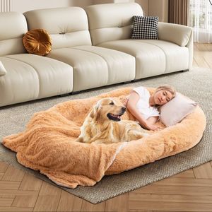 Cuccia rialzata lavabile per cani, soffice, con coperta morbida, cuscino imbottito e rivestimento rimovibile - Product Image 3
