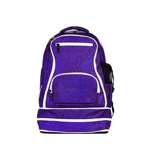 Purple Glitter <b>Backpack</b> with Mesh Side Pocket 30-40L Capacity 600D Material for Sports and School Use - Product Image 6