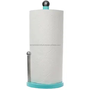 Metall Porzellan Tissue Roll Holder Himmelblau Farbe Freistehender Papier handtuch spender Küchen zubehör Tragbarer Tissue Holder