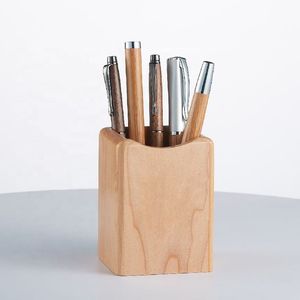 Handmade Wooden Desk <b>Caddy</b> for Stationery Elegant Wooden Organizer for Pens and Pencils Modern Wood Pen Holder for Office Worksp - Product Image 1