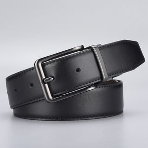 Costume formel pour homme, ceinture en cuir réversible noire et marron unie pour les affaires - Product Image 3