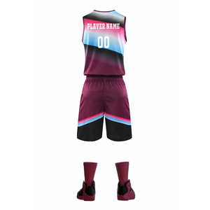Uniforme de basketball sans manches personnalisé, respirant, imprimé, 100 % polyester, grande taille, antibactérien, séchage rapide, fabriqué en usine - Product Image 2